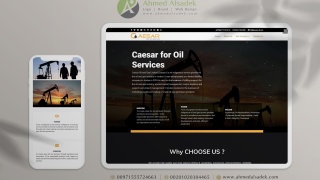 تصميم موقع إلكتروني لشركة القيصر للخدمات البترولية | موقع شركة بترول