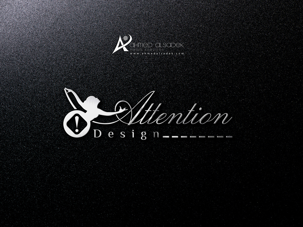 تصميم شعار اتينشن ديزاين للخياطة ابوظبي الامارات