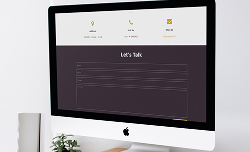 تصميم موقع الكتروني لشركة جي أيه أس للأستثمار في الإمارات - دبي