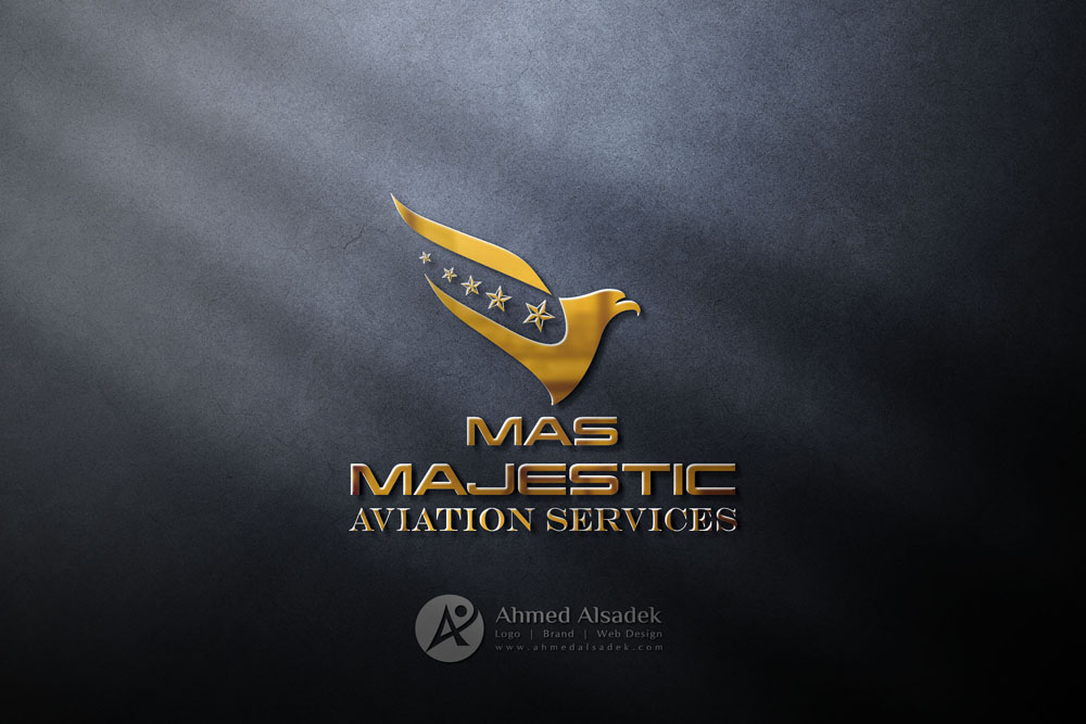 تصميم شعار شركة ماس ماجيستك لخدمات الطيران في دبي - الامارات