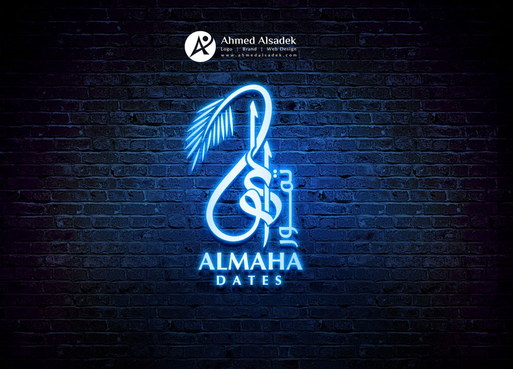 تصميم شعار شركة تمور ALMAHA ابوظبي الامارات14 3