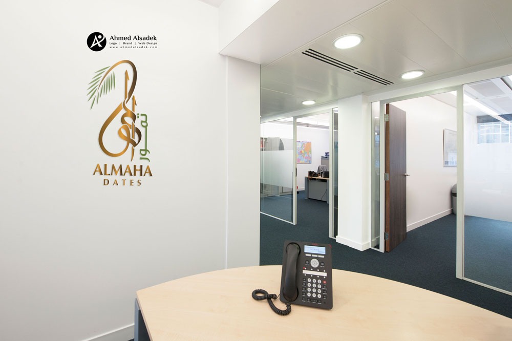 تصميم شعار شركة تمور ALMAHA ابوظبي الامارات14 4