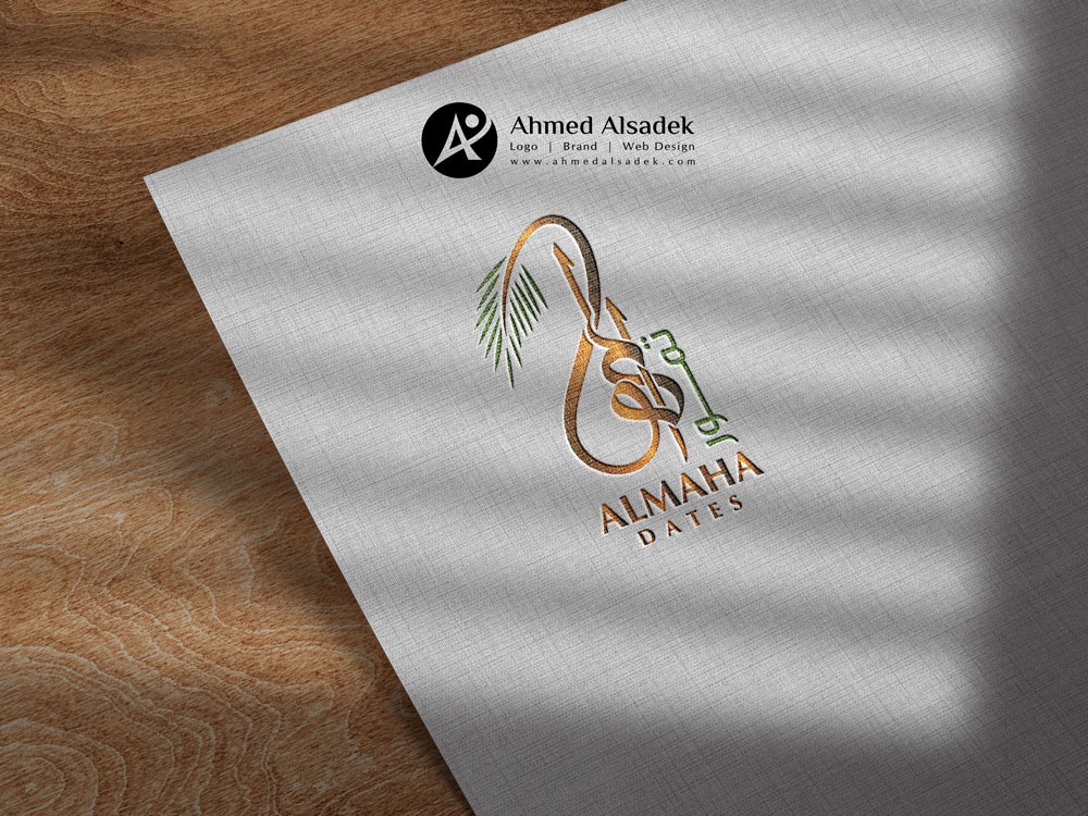 تصميم شعار شركة تمور ALMAHA ابوظبي الامارات14 6