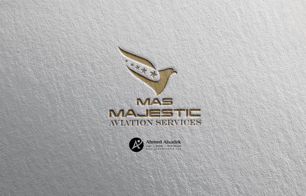  تصميم شعار شركة ماس ماجيستك لخدمات الطيران في دبي الامارات 1