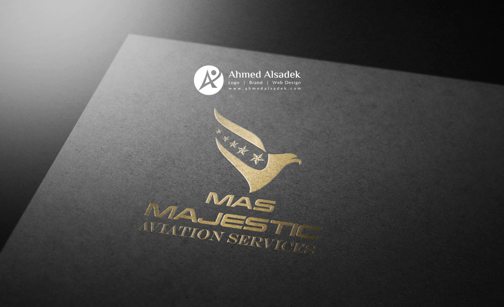 تصميم شعار شركة ماجستيك للطيران دبي الامارات 3