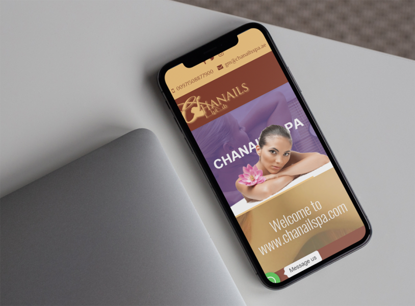 تصميم موقع الكتروني لصالون تجميل شانيلز 1