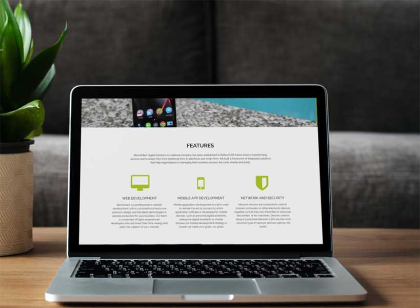 تصميم موقع الكتروني لشركة بينشمارك في الإمارات أبوظبي 5