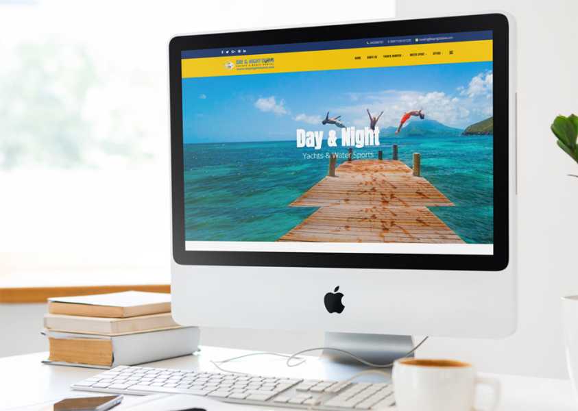 تصميم موقع الكتروني لشركة تأجير يخوت وقوارب داي أند نايت دبي الإماراتية 1