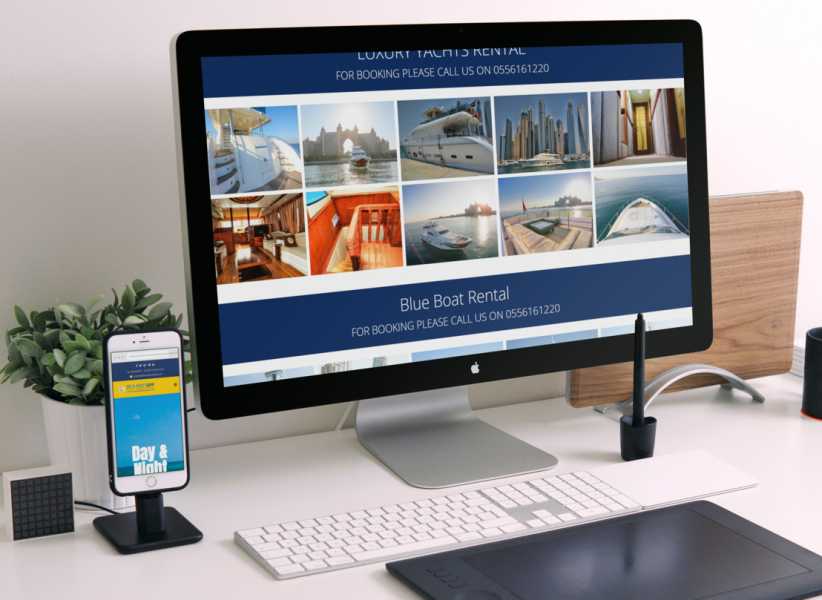 تصميم موقع الكتروني لشركة تأجير يخوت وقوارب داي أند نايت دبي الإماراتية 11