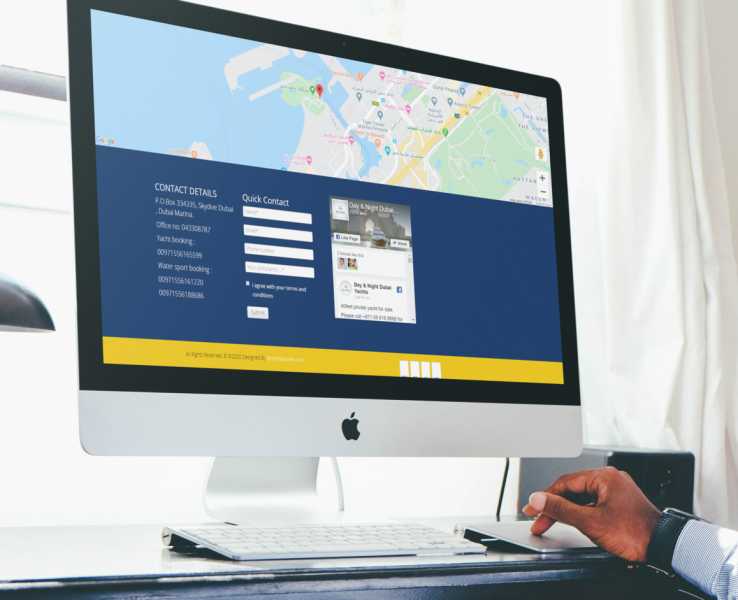 تصميم موقع الكتروني لشركة تأجير يخوت وقوارب داي أند نايت دبي الإماراتية 14