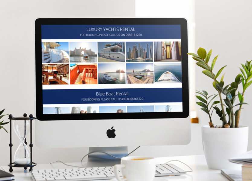 تصميم موقع الكتروني لشركة تأجير يخوت وقوارب داي أند نايت دبي الإماراتية 2