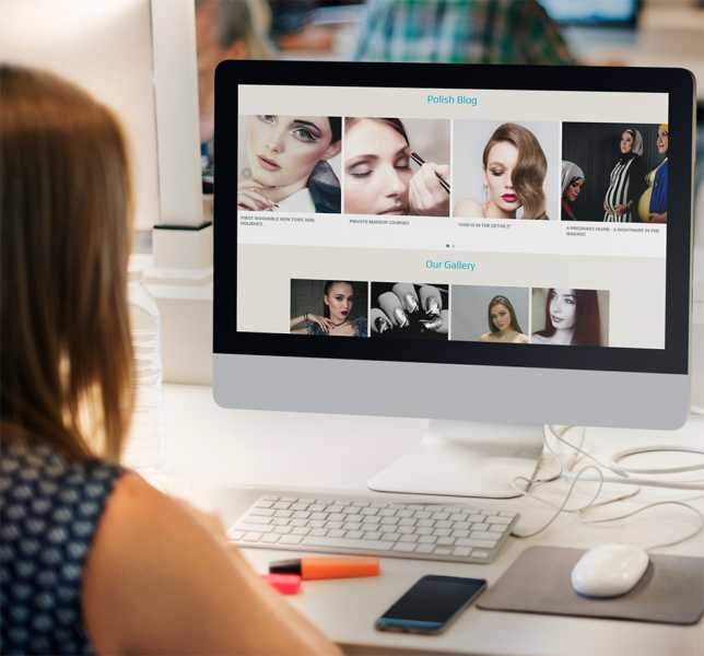 تصميم موقع الكتروني لصالون تجميل بوليش صالون في الإمارات أبوظبي 1