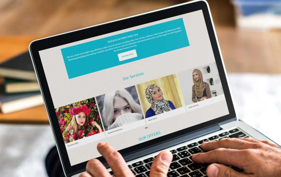 تصميم موقع الكتروني لصالون تجميل بوليش صالون في الإمارات أبوظبي 6